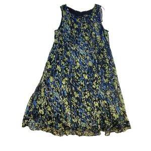 Maggie Barnes Midi Dress Women Sz 20W Abstract Artsy Sleeveless Spring Lined